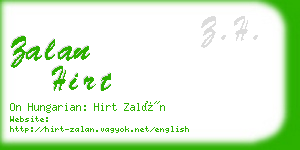 zalan hirt business card